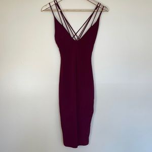 Burgundy Red Bodycon Dress
